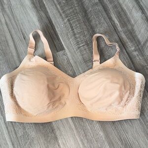 HoneyLove 40C 40D 1X womens bra tan nude wireless plus